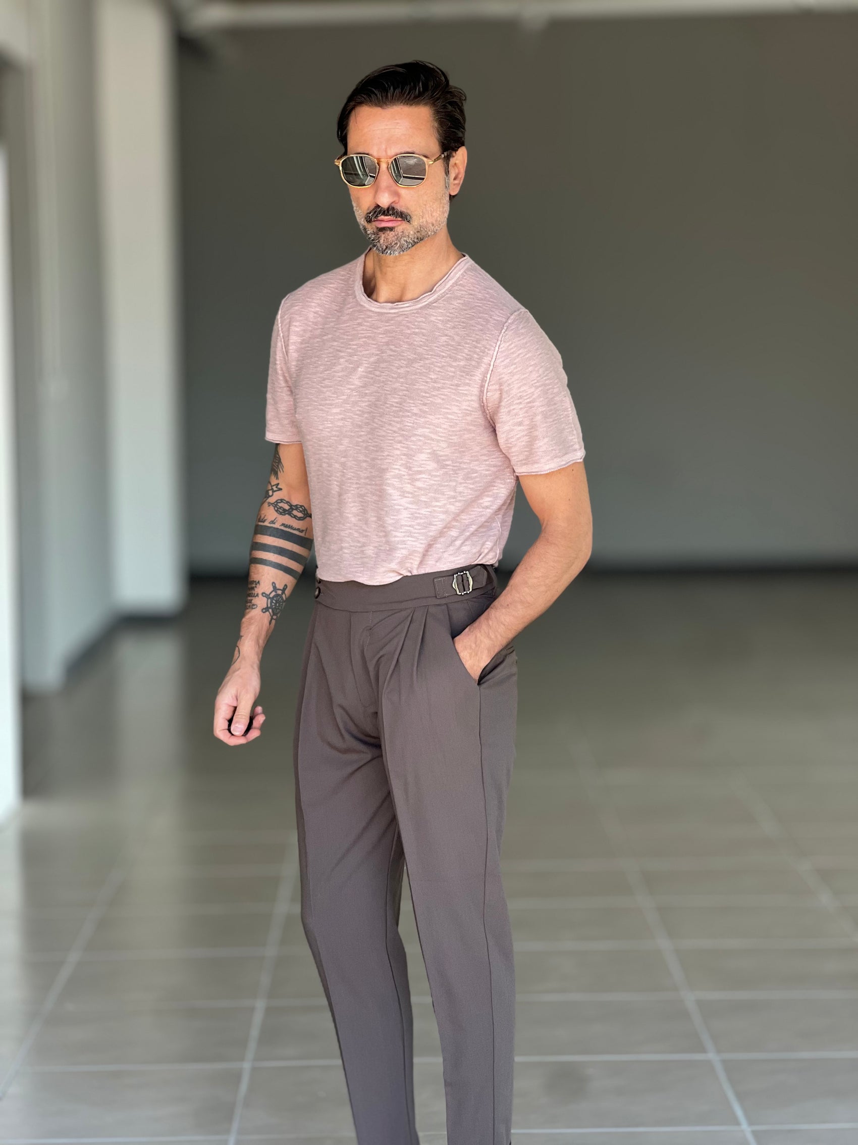 PANTALONE MORO VITA ALTA PINCES VISCOSA (CODICE 33)