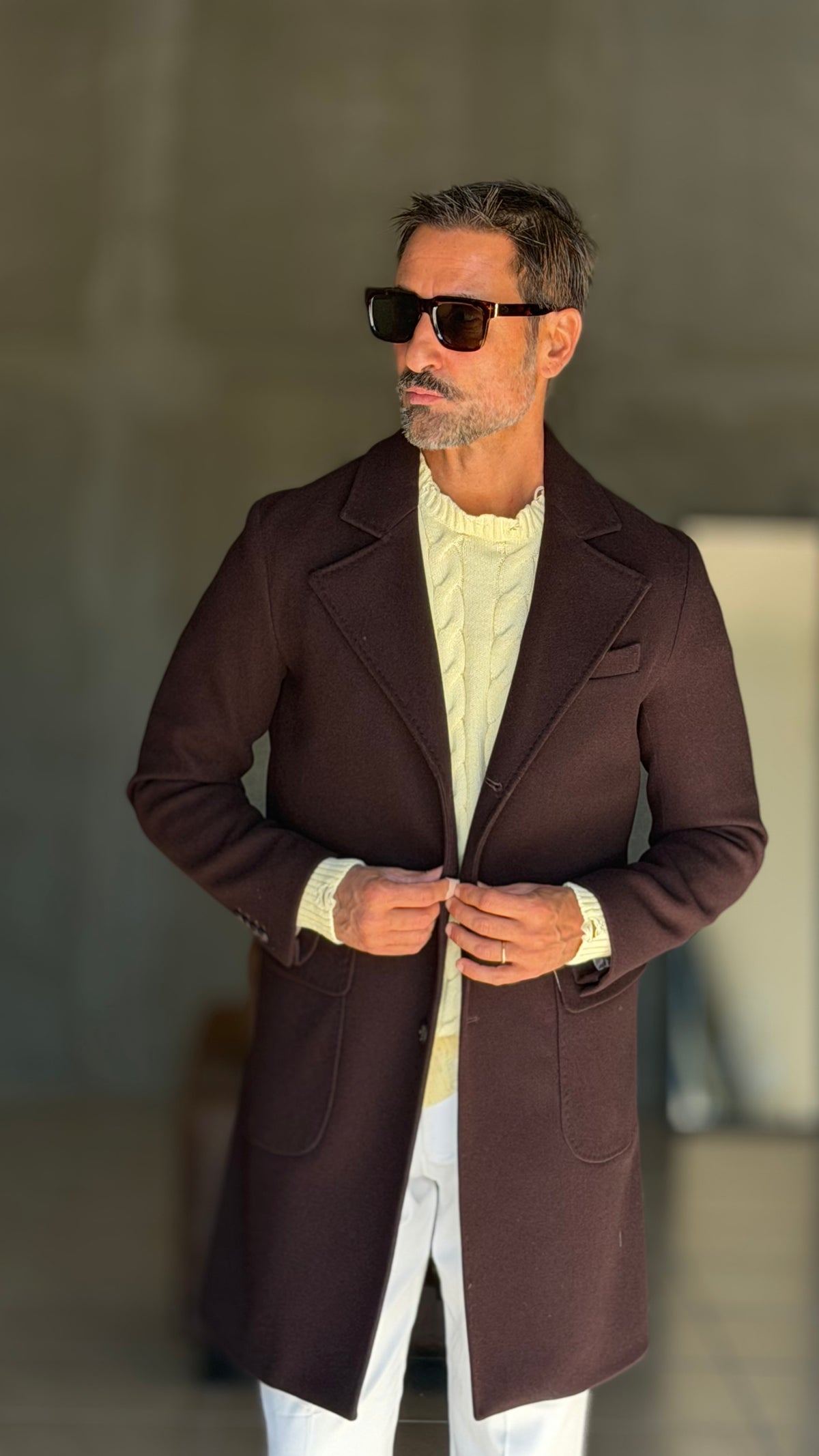 CAPPOTTO MORO EFFETTO PANNO  MONOPETTO SPALLONE E MARTINGALA 1009