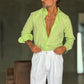 WHITE VISCOSE TROUSERS WITH REGULAR BOTTOM