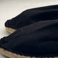 DOUBLE BUCKLE BLACK SUEDE LOAFERS