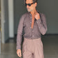 WHITE VISCOSE TROUSERS WITH REGULAR BOTTOM