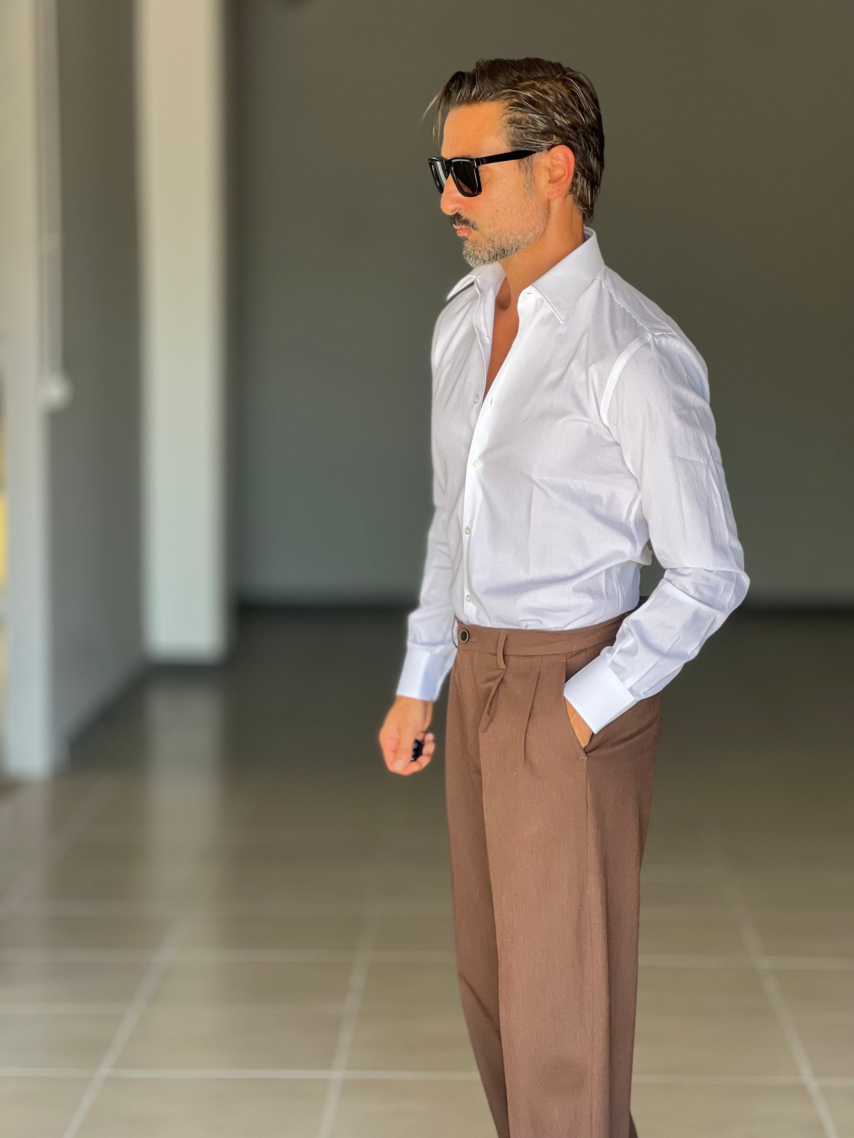 CAMICIA  DEPOT BIANCA COLLO ITALIA PUNTA DOPPIO RITORTO