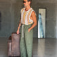 PANTALACCIO  VERDE MILITARE LINO