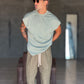 T SHIRT SMANICATA VERDE MENTA OVER FIT