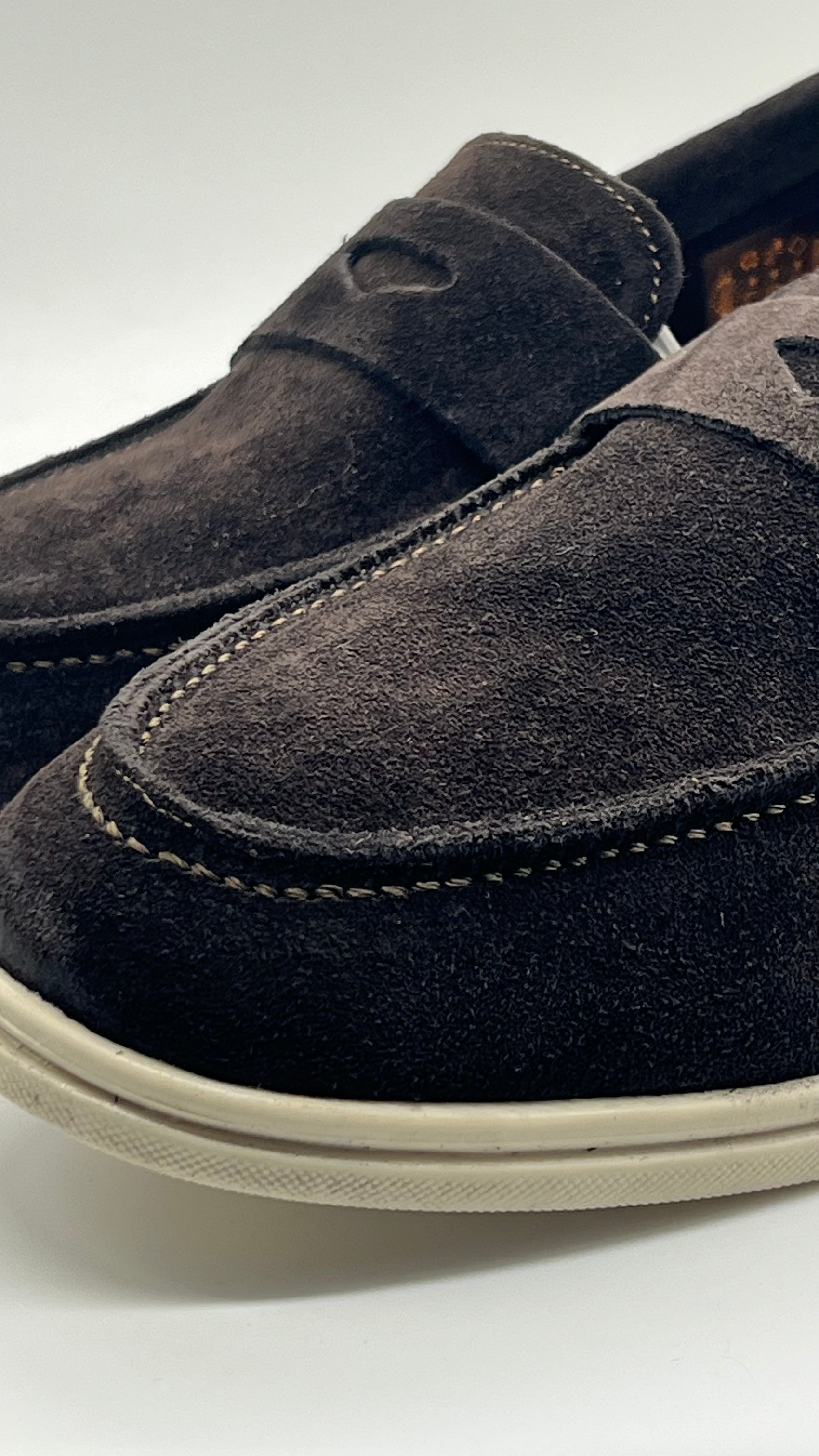 DOUBLE BUCKLE BLACK SUEDE LOAFERS