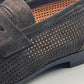 DOUBLE BUCKLE BLACK SUEDE LOAFERS