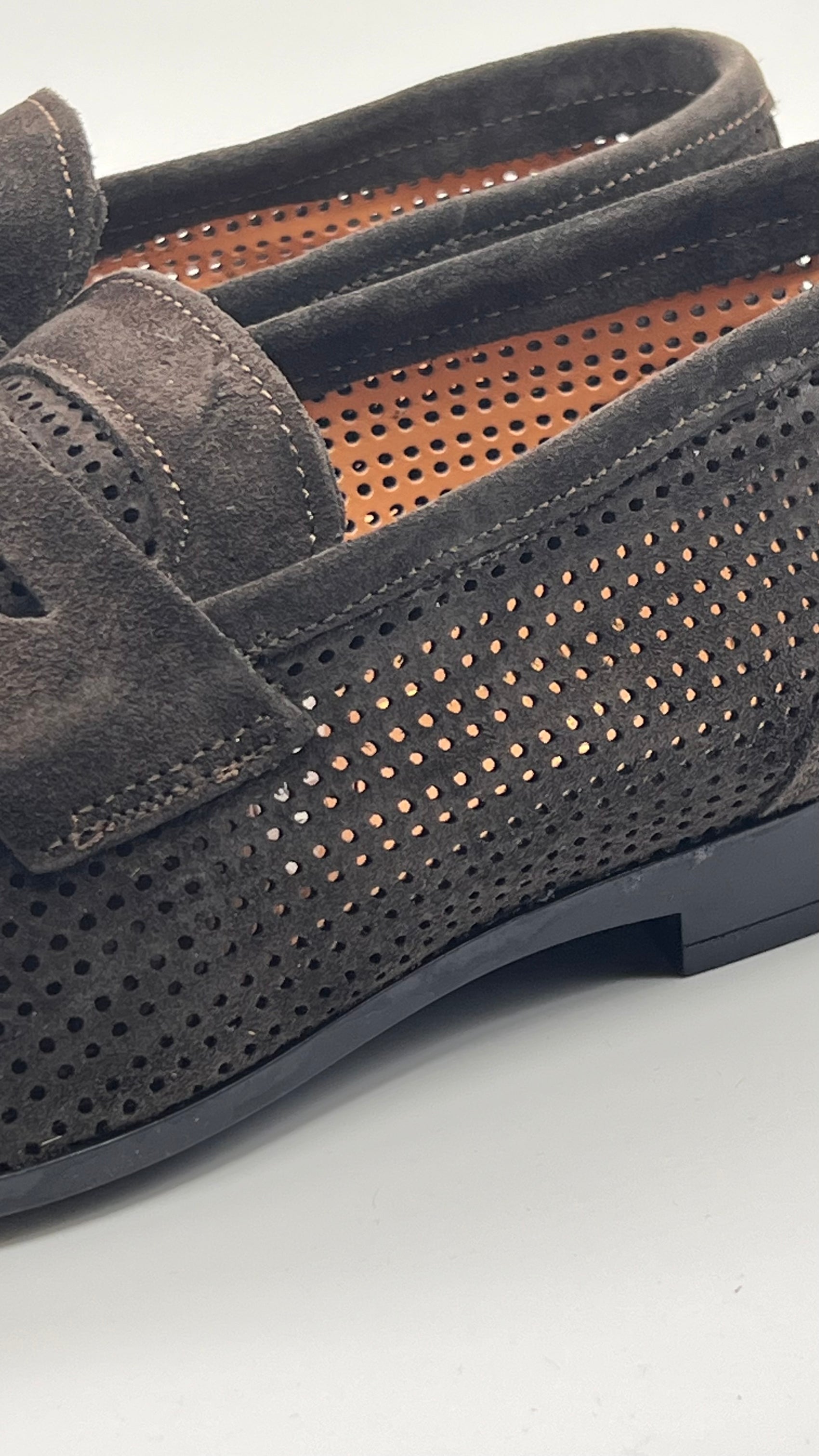 DOUBLE BUCKLE BLACK SUEDE LOAFERS