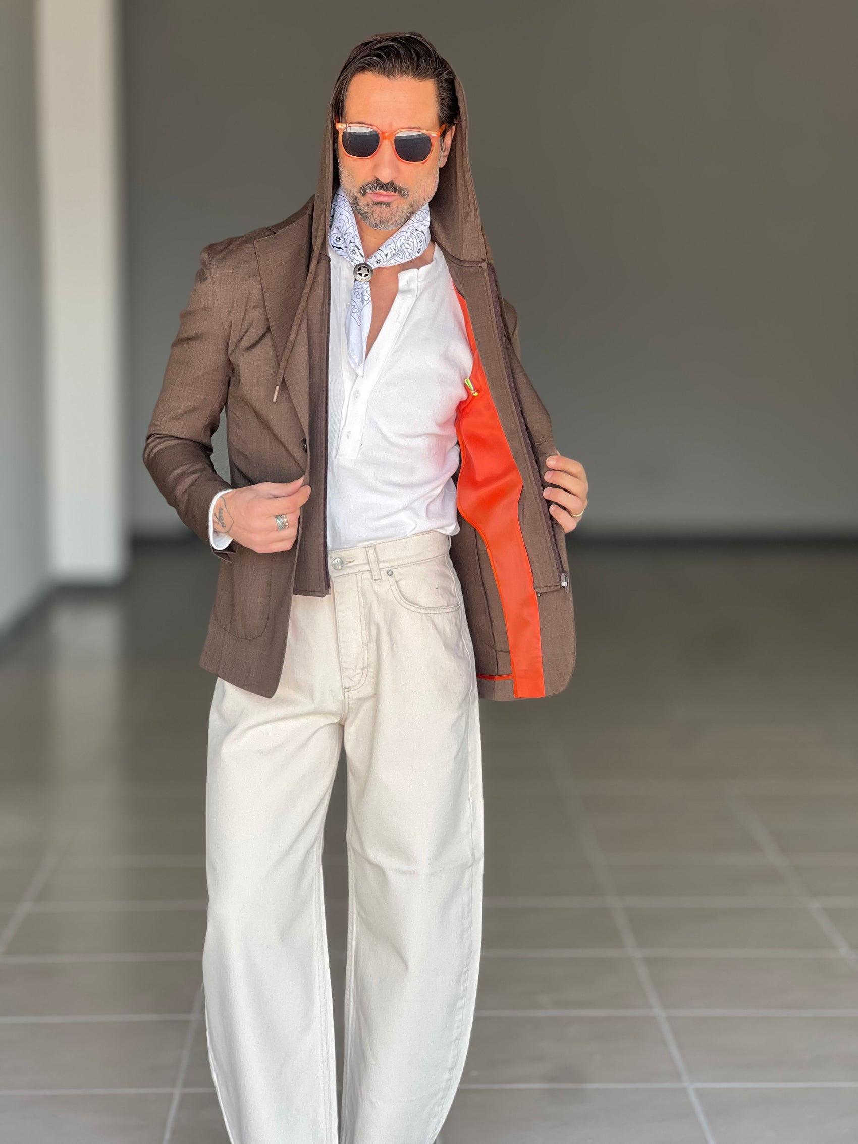 GIACCA MORO INTERNO FELPA REMOVIBILE EFFETTO TASMANIA. 106