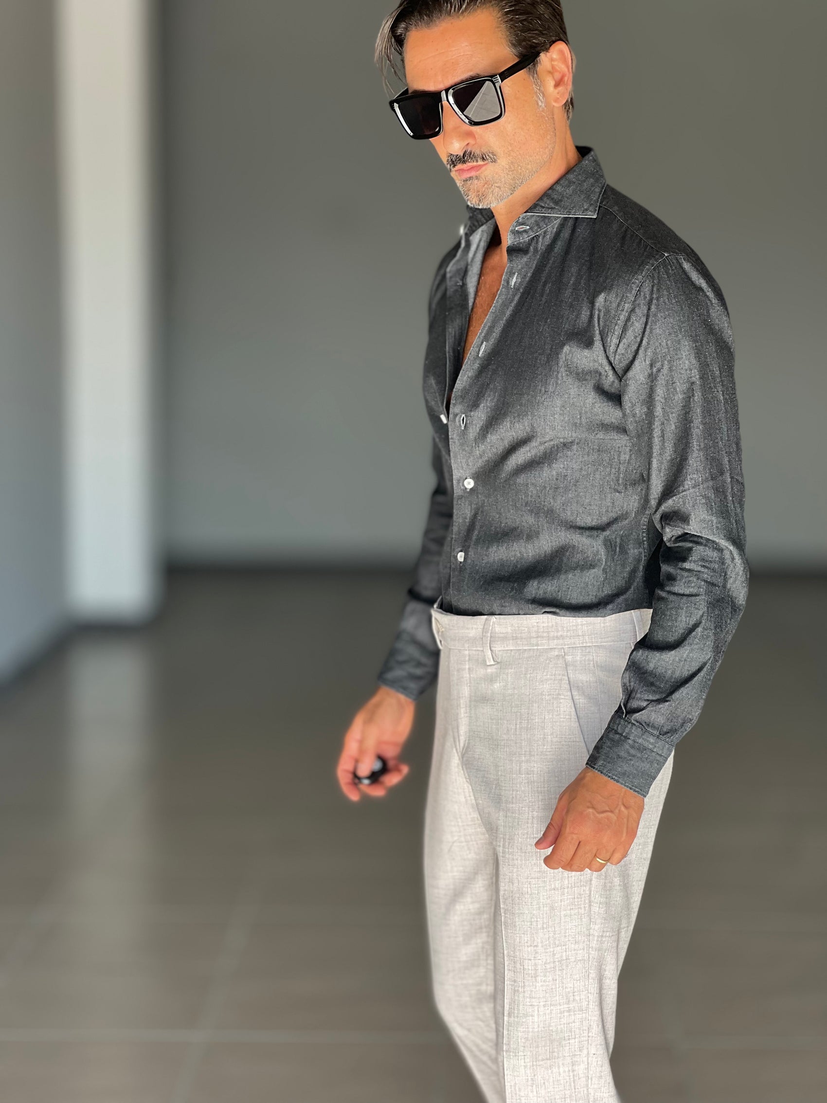 CAMICIA  DEPOT DENIM GRIGIO