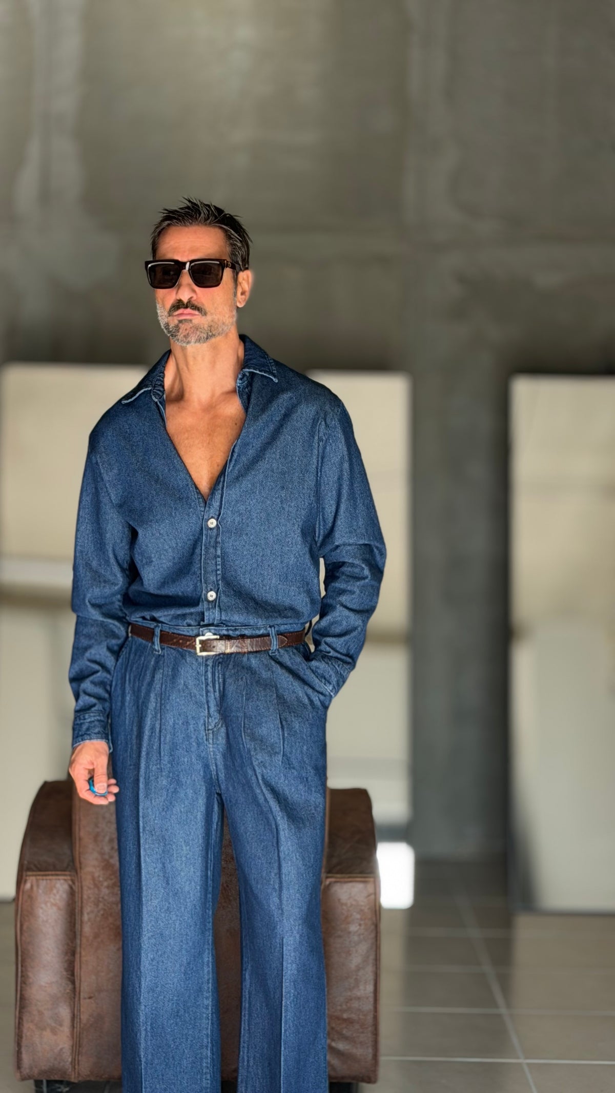 CAMICIONE  DENIM LAVAGGIO MEDIO PESANTE