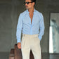 CAMICIA  DEPOT CELESTE MADONNA TWILL DOPPIORITORTO