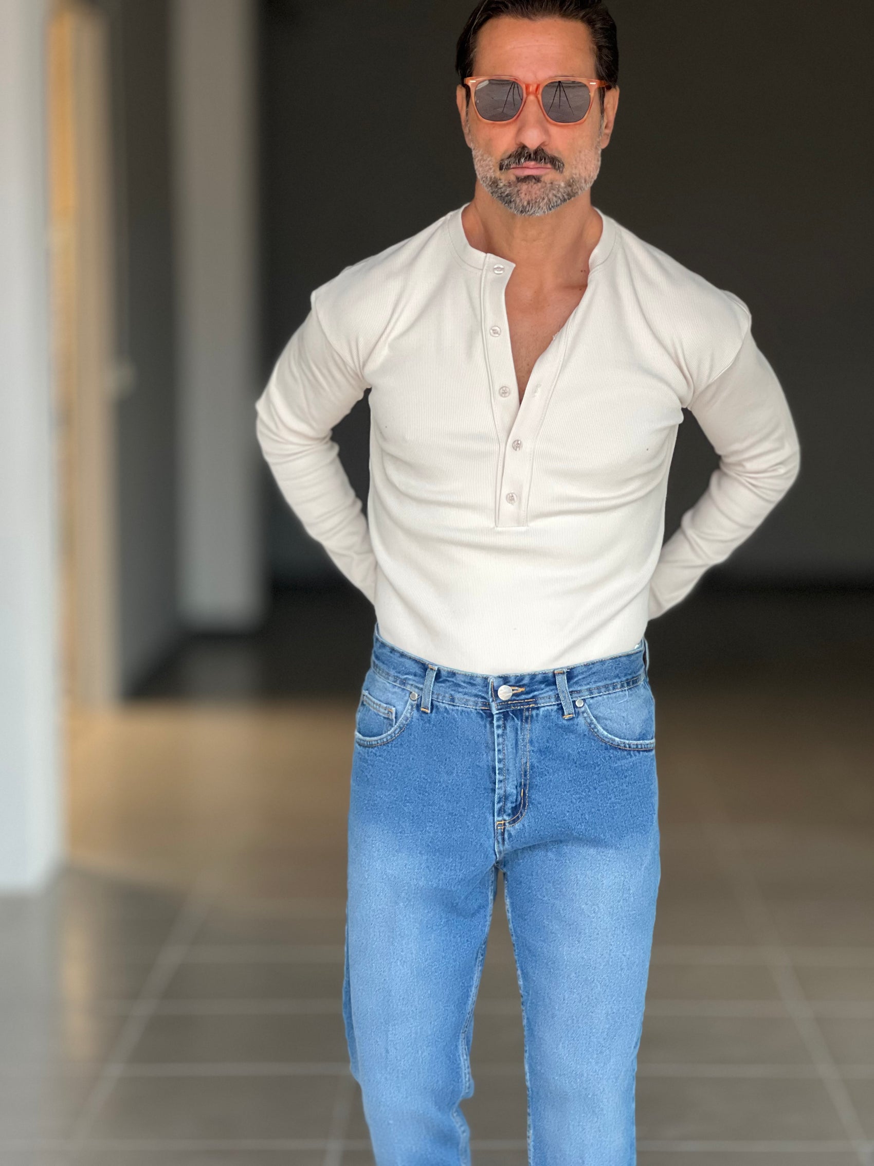 *SERAFINO BEIGE  MAGLIA  COTONE