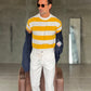 WHITE VISCOSE TROUSERS WITH REGULAR BOTTOM