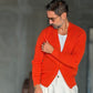 CARDIGAN ARANCIO MAGLIA INGLESE