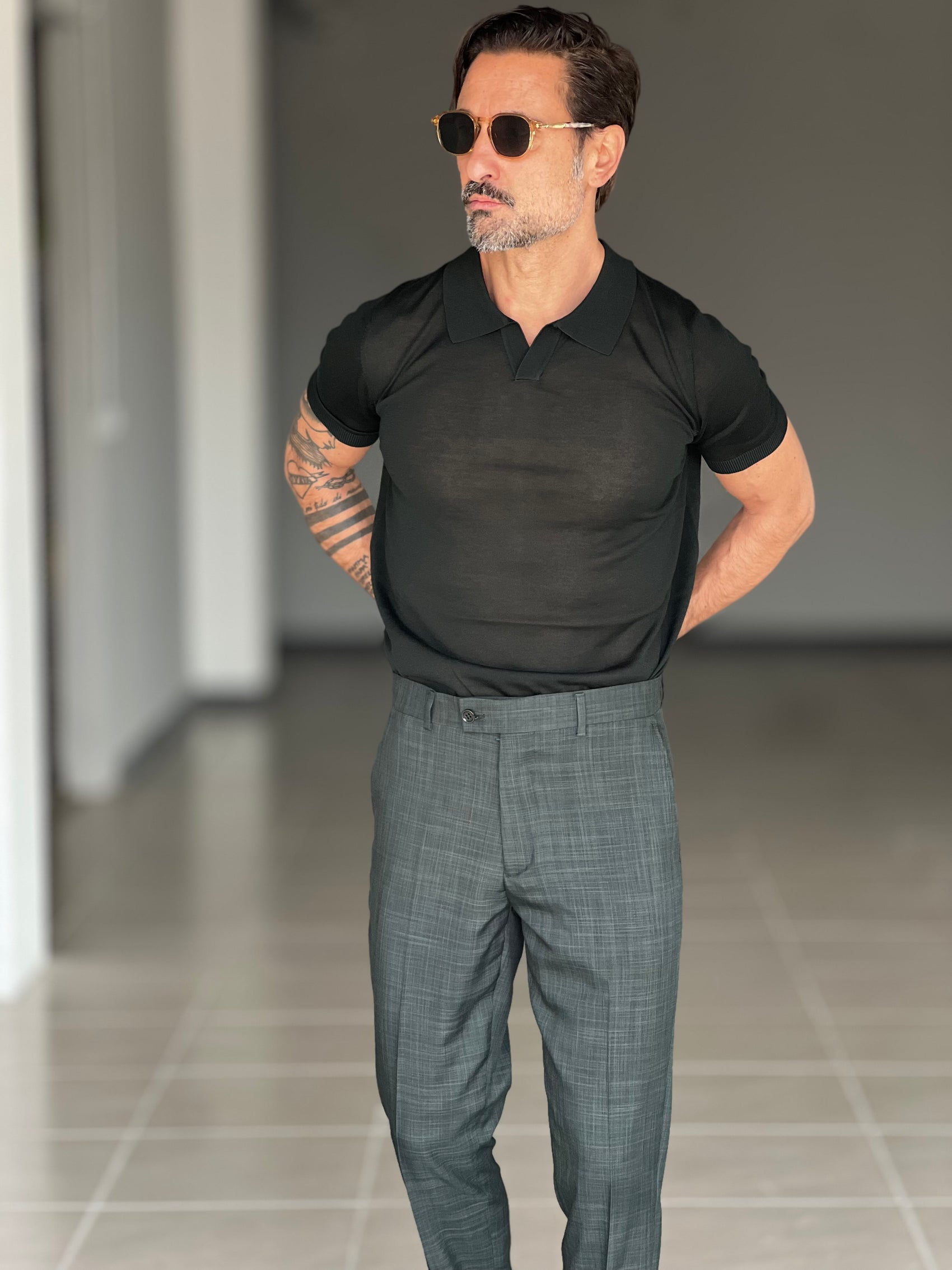 WHITE VISCOSE TROUSERS WITH REGULAR BOTTOM