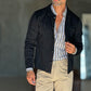 CARDIGAN  POLO NERO BOTTONE COPERTO