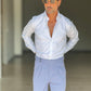 CAMICIA BIANCA OXFORD  DI COTONE STRECH PETRO'