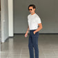 PANTALONE   BLU VISCOSA E MISTI TASCA AMERICA