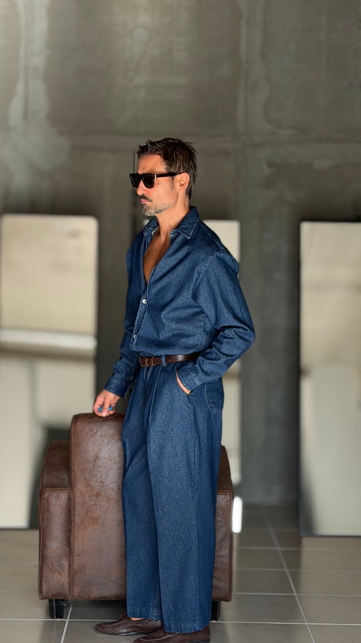 CAMICIONE  DENIM LAVAGGIO MEDIO PESANTE