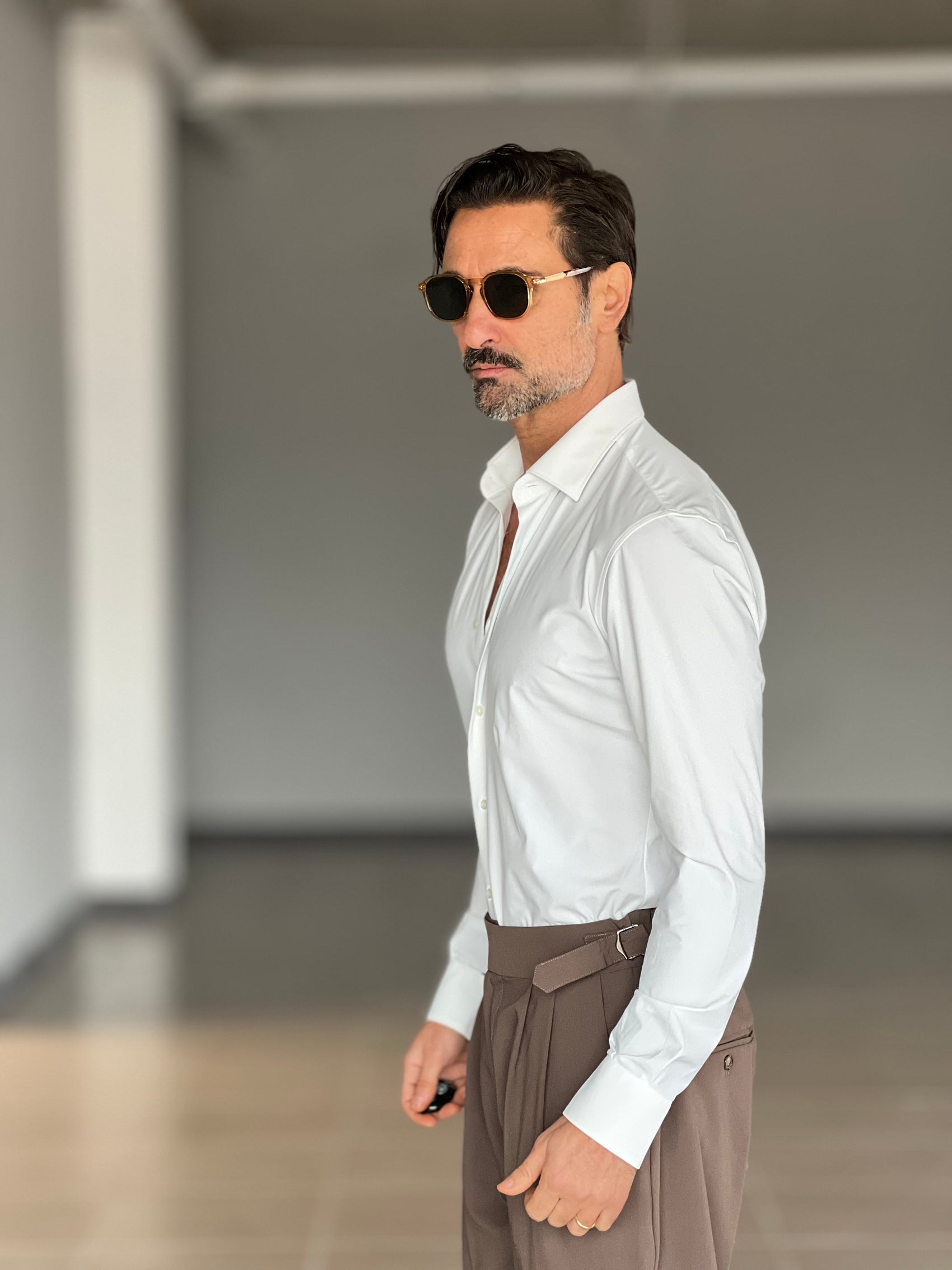 CAMICIA DEPOT BIANCA EFFETTO MAGLINA    COTONE DOPPIO RITORTO 004