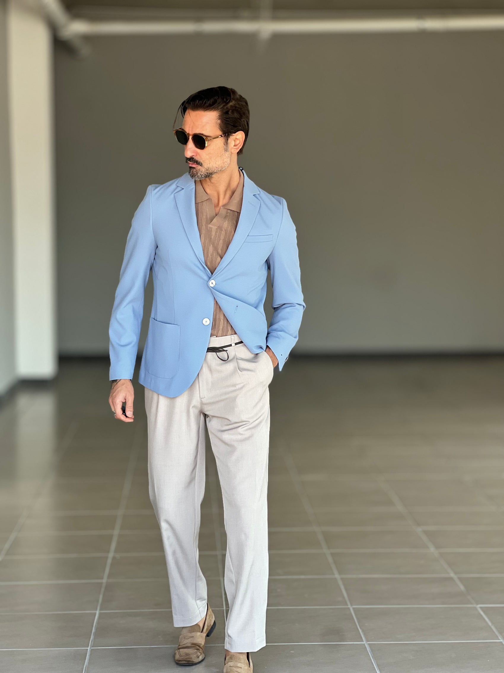 PANTALONE BEGE  ALTATENSIONE PINCES VISCOSA CORDINO ECOPELLE