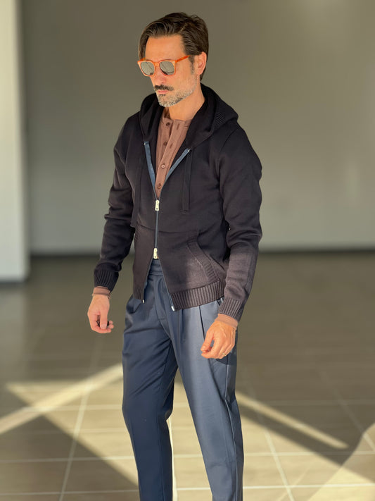 BEIGE COTTON OPEN CARDIGAN