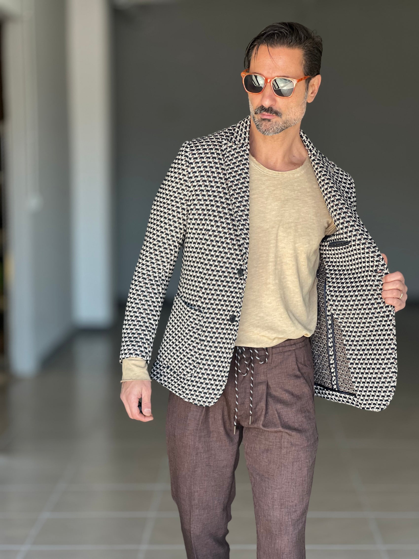 MAGLIA  XAGON PANNA SCOLLO BARCA DOUBLEFACE