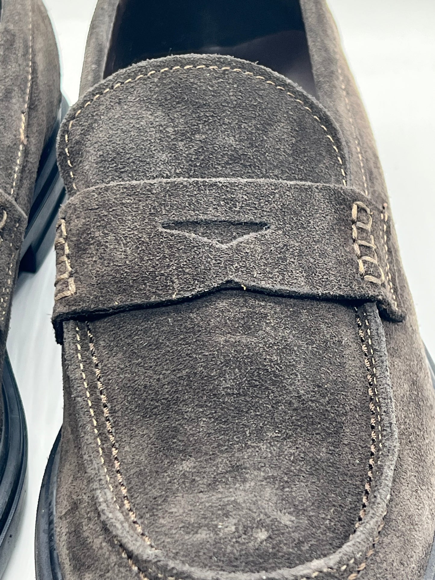 MOCASSINO CAMOSCIO TESTA MORO  FONDO GOMMA