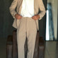 PANTALONE CREMA PAUL MIRANDA FONDO PALAZZO 700 (ABBINABILE ALLA GIACCA CREMA 700)
