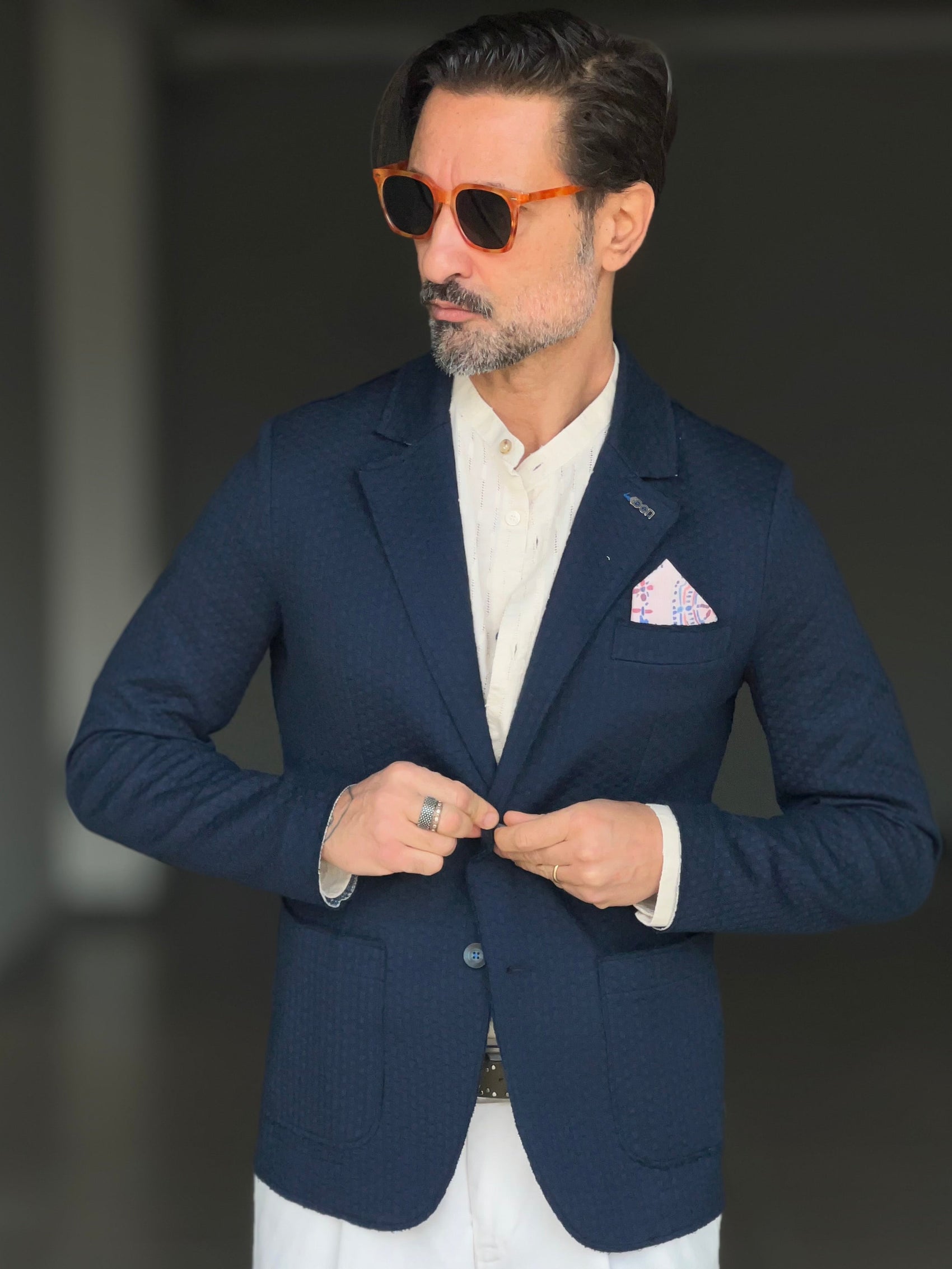 GIACCA KOONBLU TESSUTO OPERATO