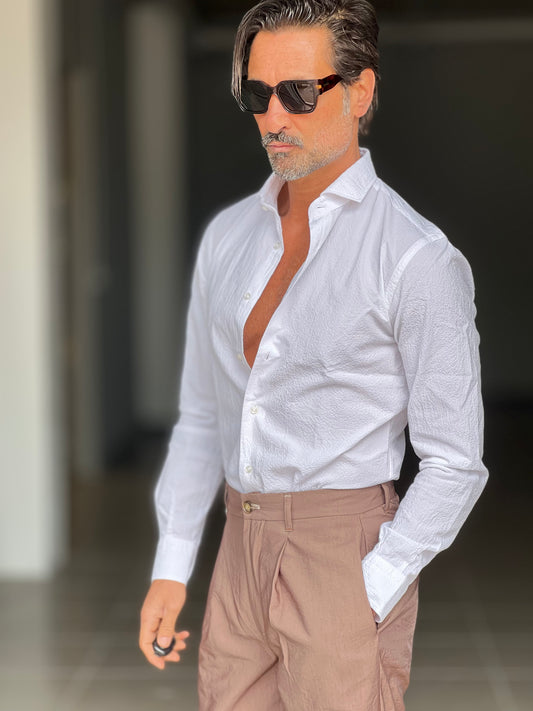 CAMICIA DEPOT BIANCA CLO CLO COTONE DOPPIO RITORTO