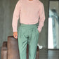 WHITE VISCOSE TROUSERS WITH REGULAR BOTTOM