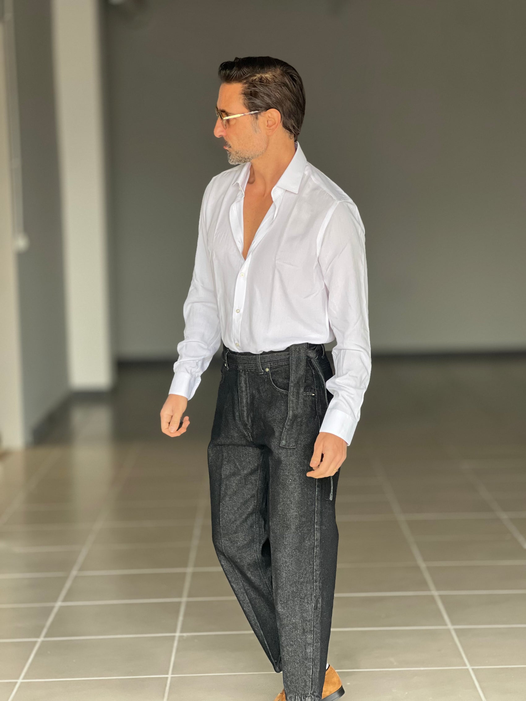 CAMICIA DEPOT BIANCA COLLO PICCOLO POPELINE  DI COTONE DOPPIORITORTO