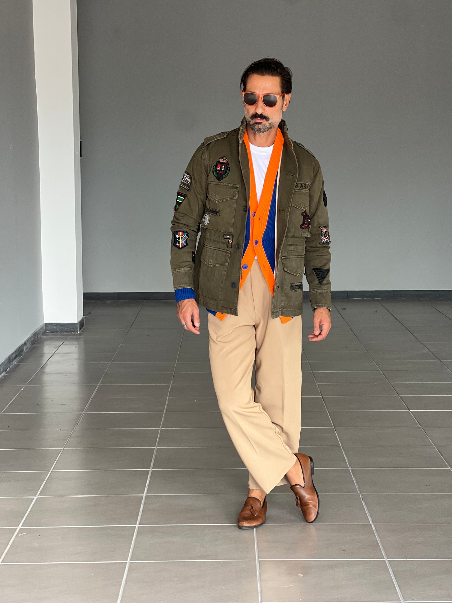 FILL JACKET VERDE PATCH IMBOTTITA  TASCHE