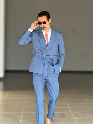 ABITO DENIM DOPPIOPETTO VISCOSA CINTURA IN VITA