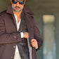 BLUE HIGH NECK COAT