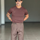WHITE VISCOSE TROUSERS WITH REGULAR BOTTOM
