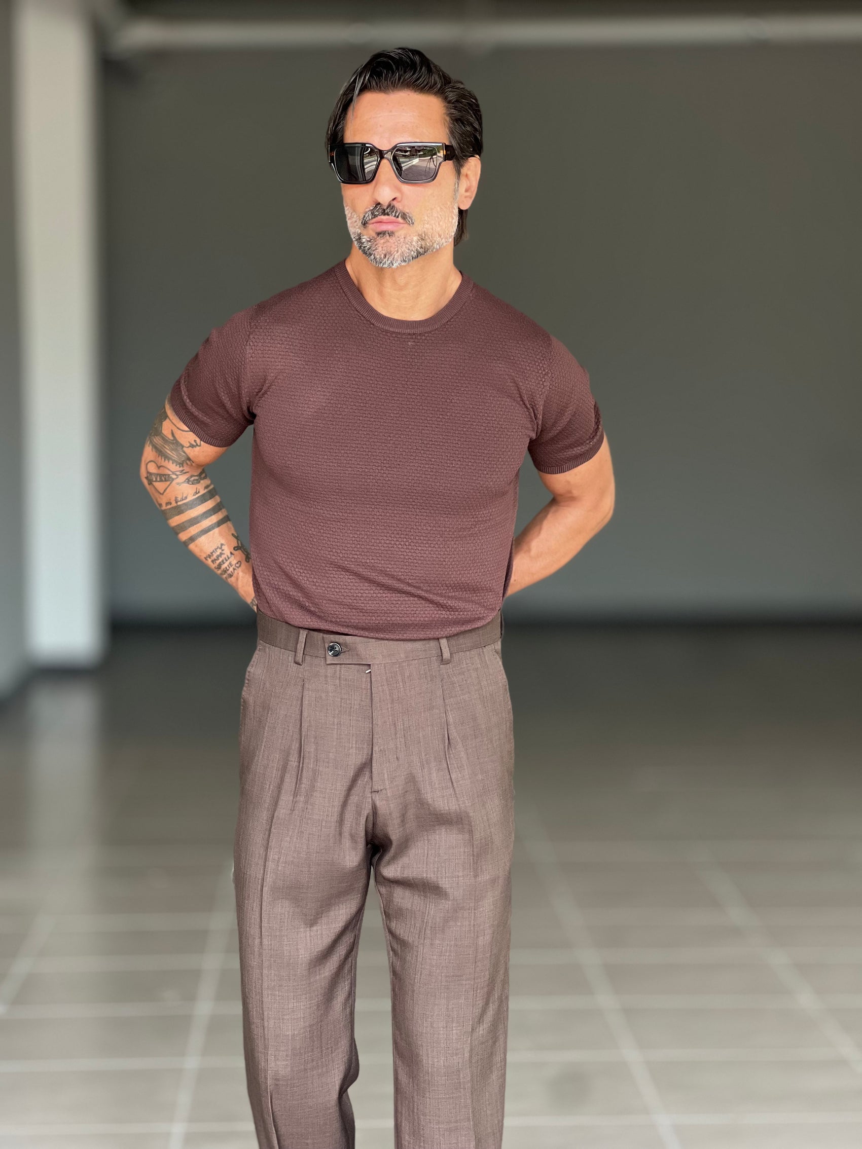 WHITE VISCOSE TROUSERS WITH REGULAR BOTTOM