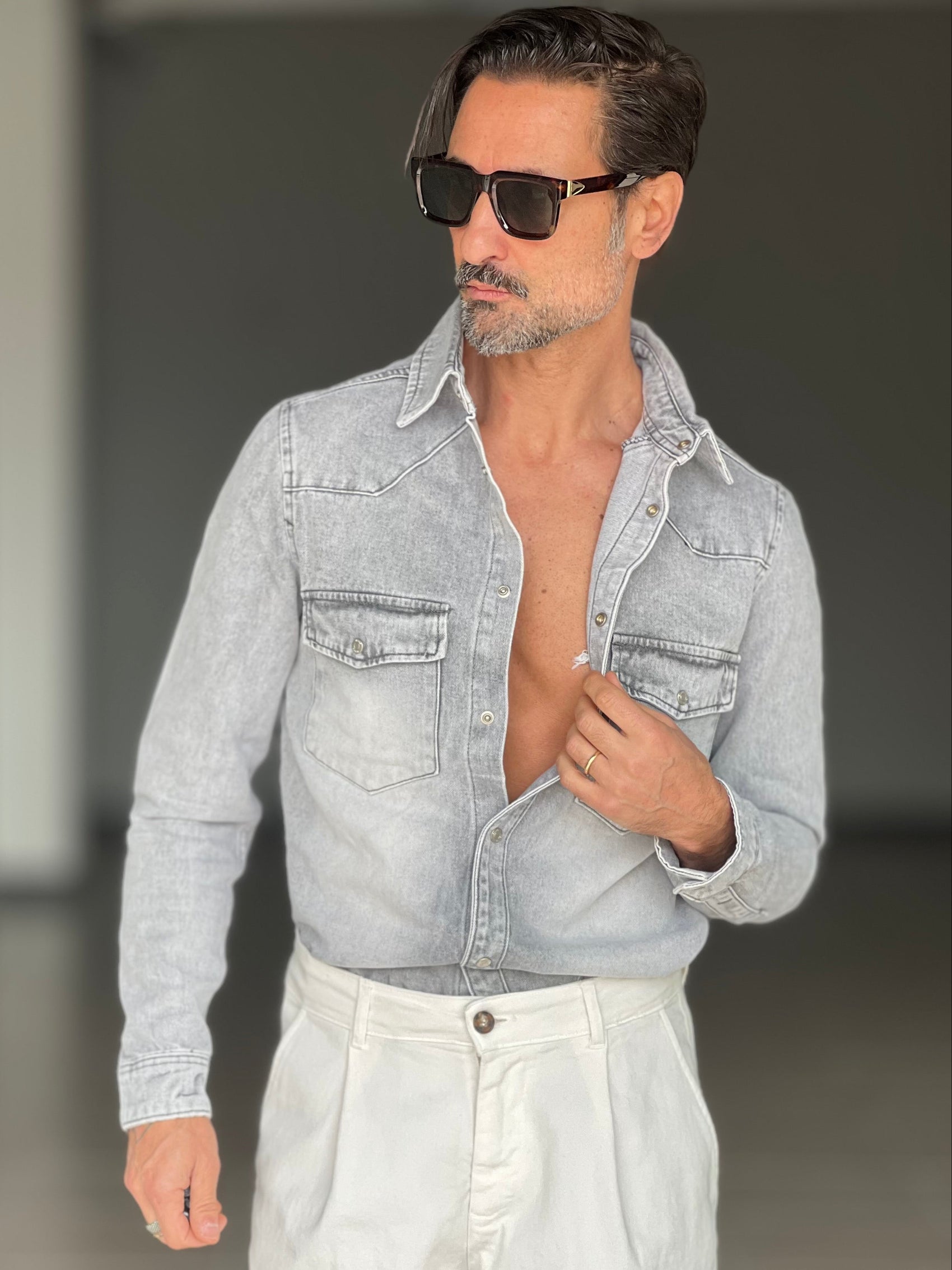 CAMICIA  DENIM LAVAGGIO UNO DELAVE' 103