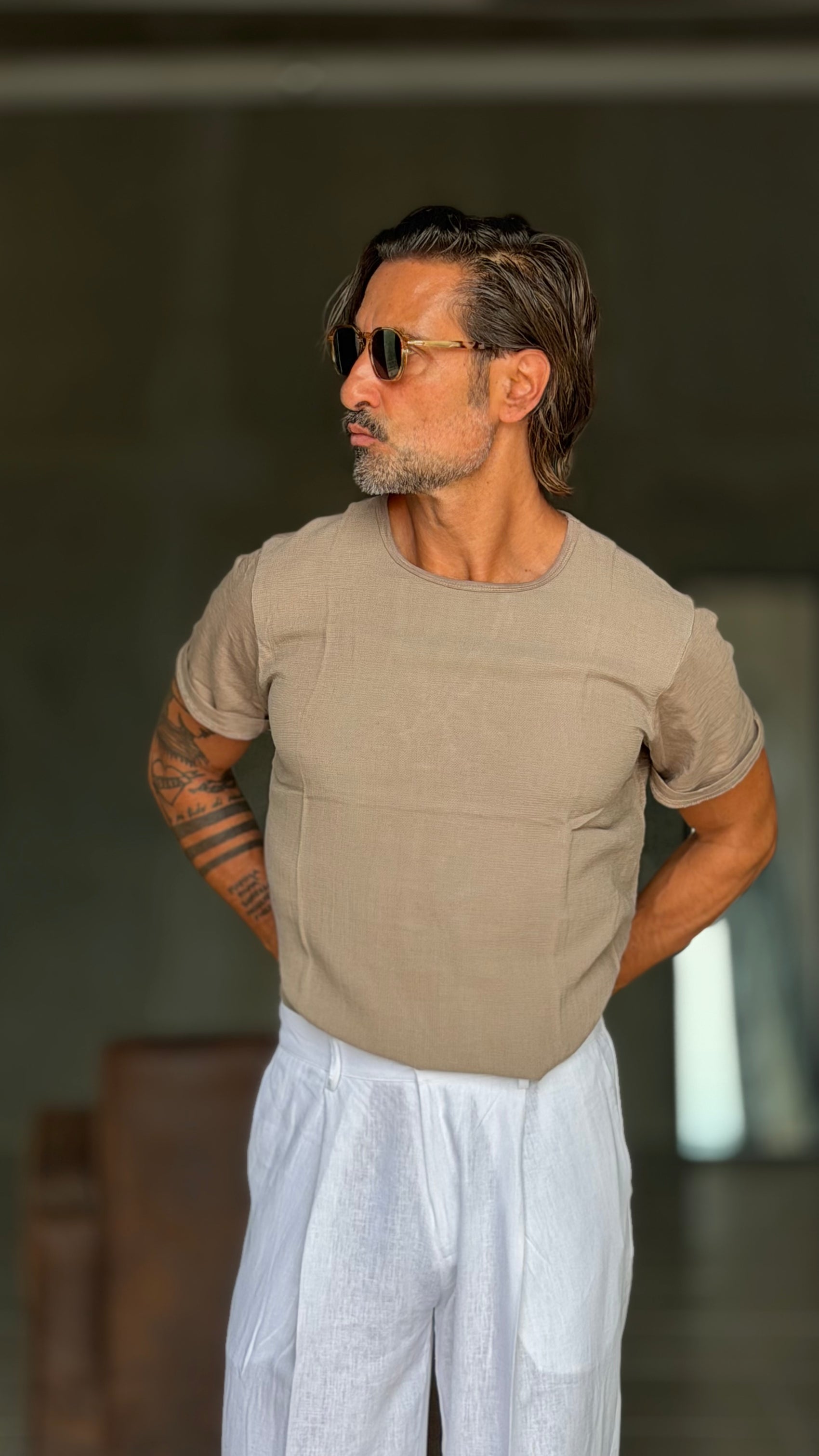 BOAT NECK T SHIRT