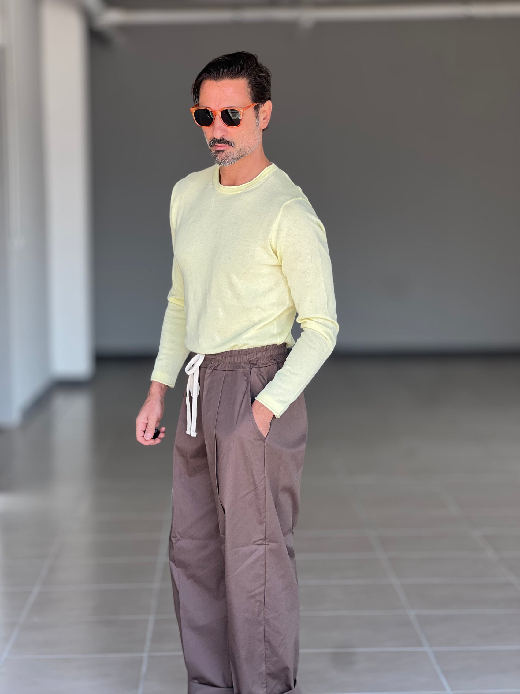 PANTALACCIO  MORO  COTONE OVER FIT