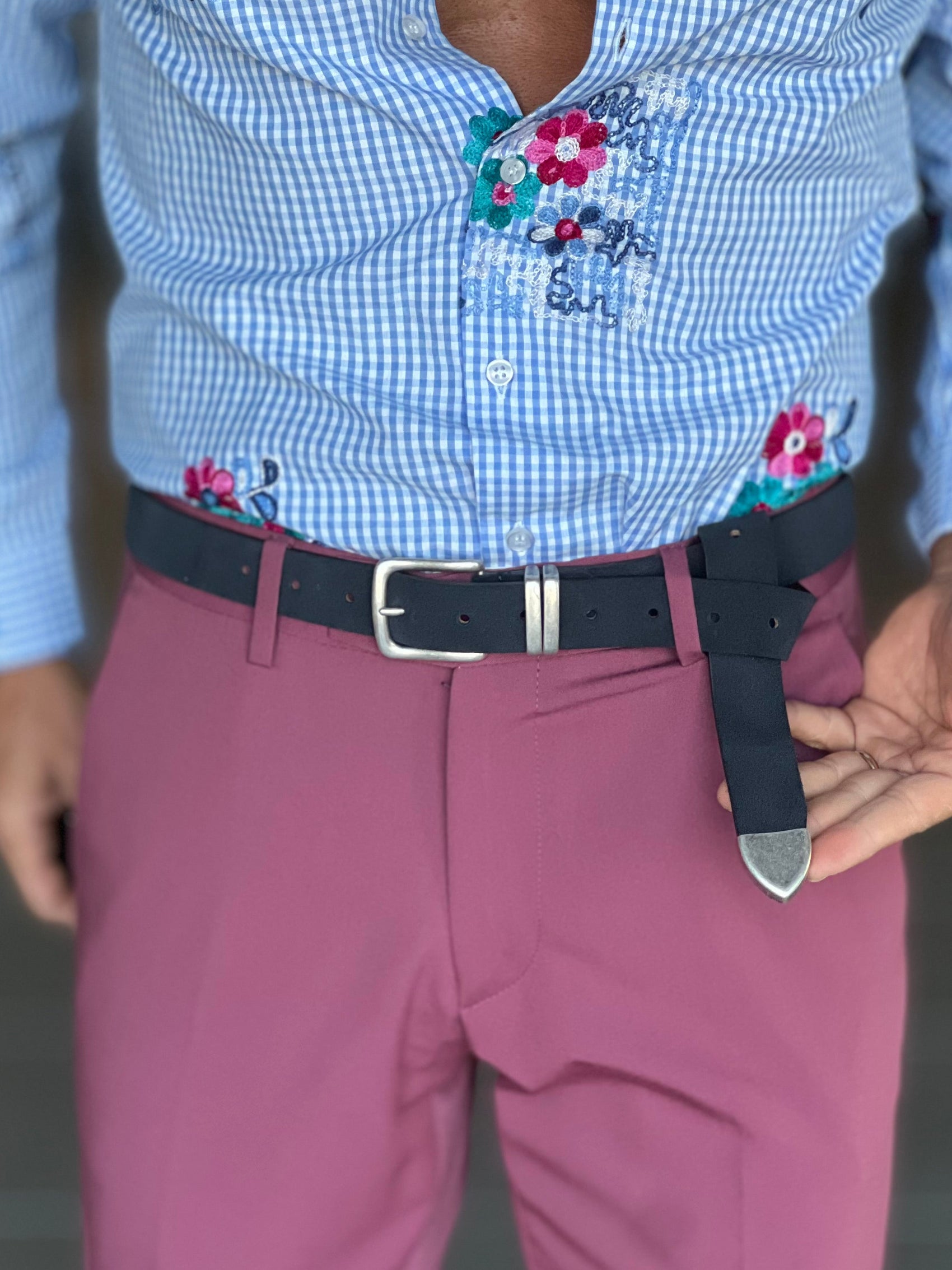 WHITE VISCOSE TROUSERS WITH REGULAR BOTTOM