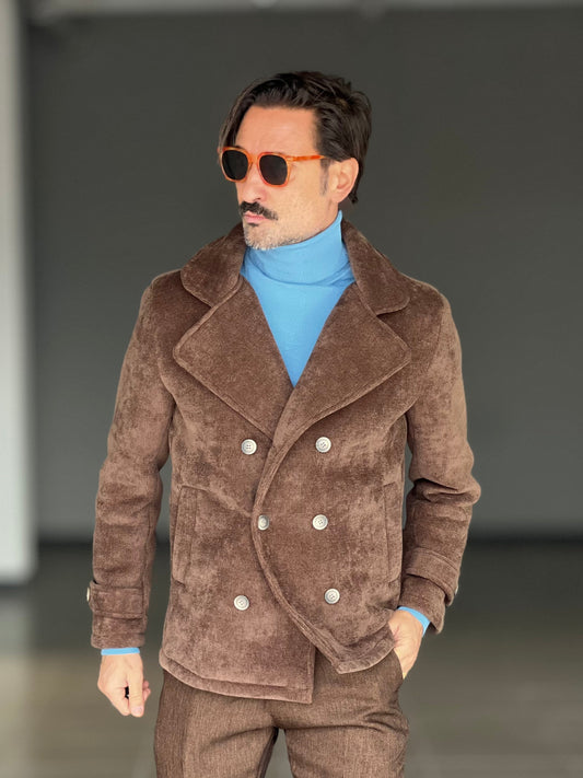 CAPPOTTINO MORO VELLUTO MILLERIGHE