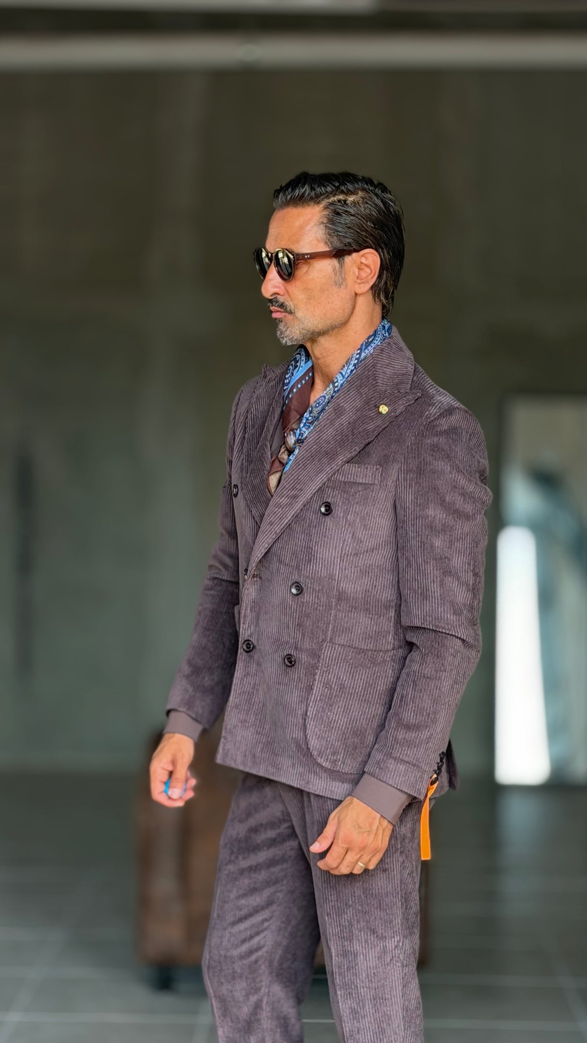 GIACCA DOPPIOPETTO MORO  VELLUTO ROCCIA  003 (ABBINABILE  AL PANTALONE VELLUTO MORO  OO3)