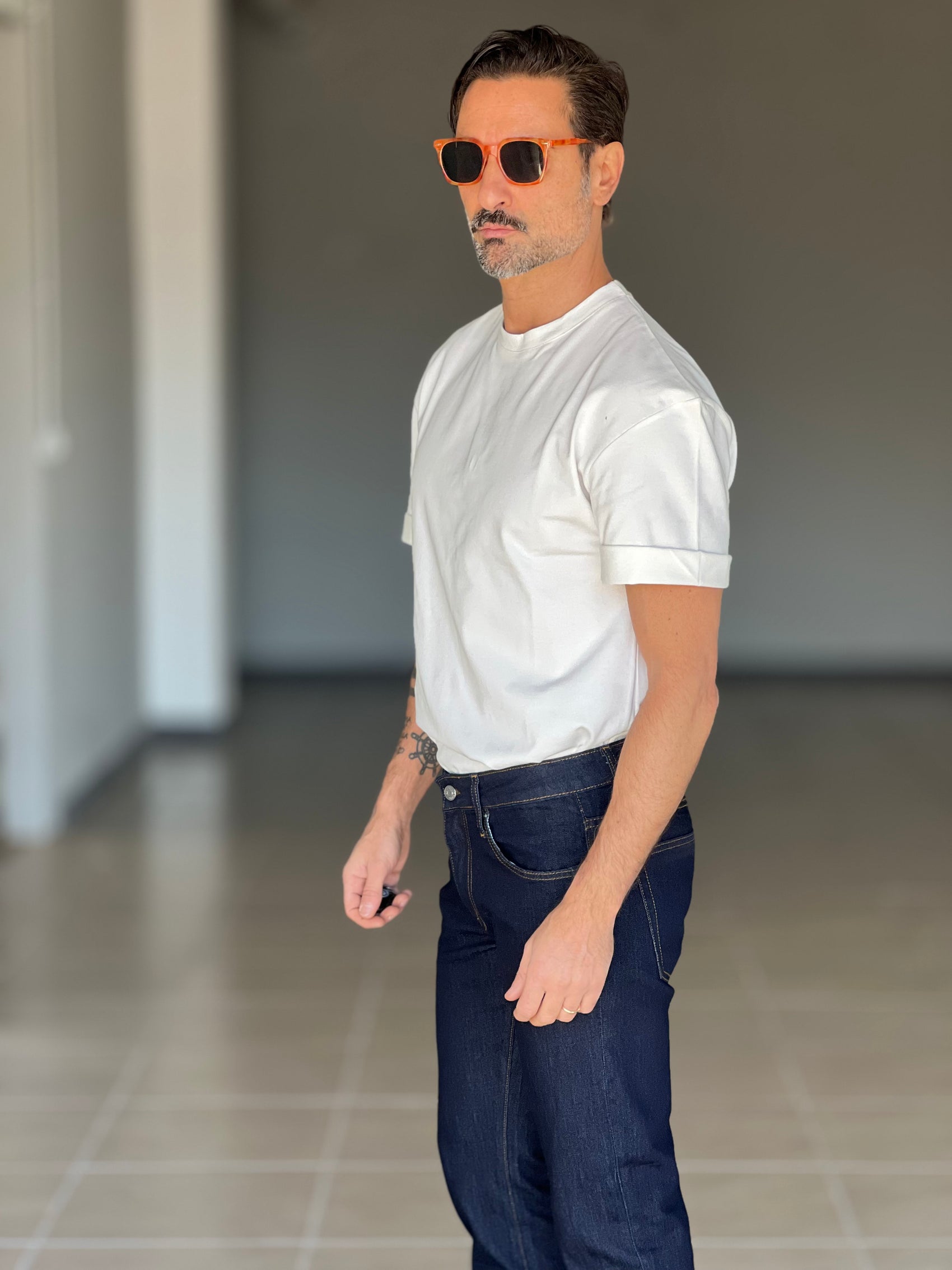 T SHIRT BIANCA   GARZATA OVER FIT