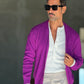 CARDIGAN VIOLA MAGLIA INGLESE