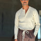 WHITE VISCOSE TROUSERS WITH REGULAR BOTTOM