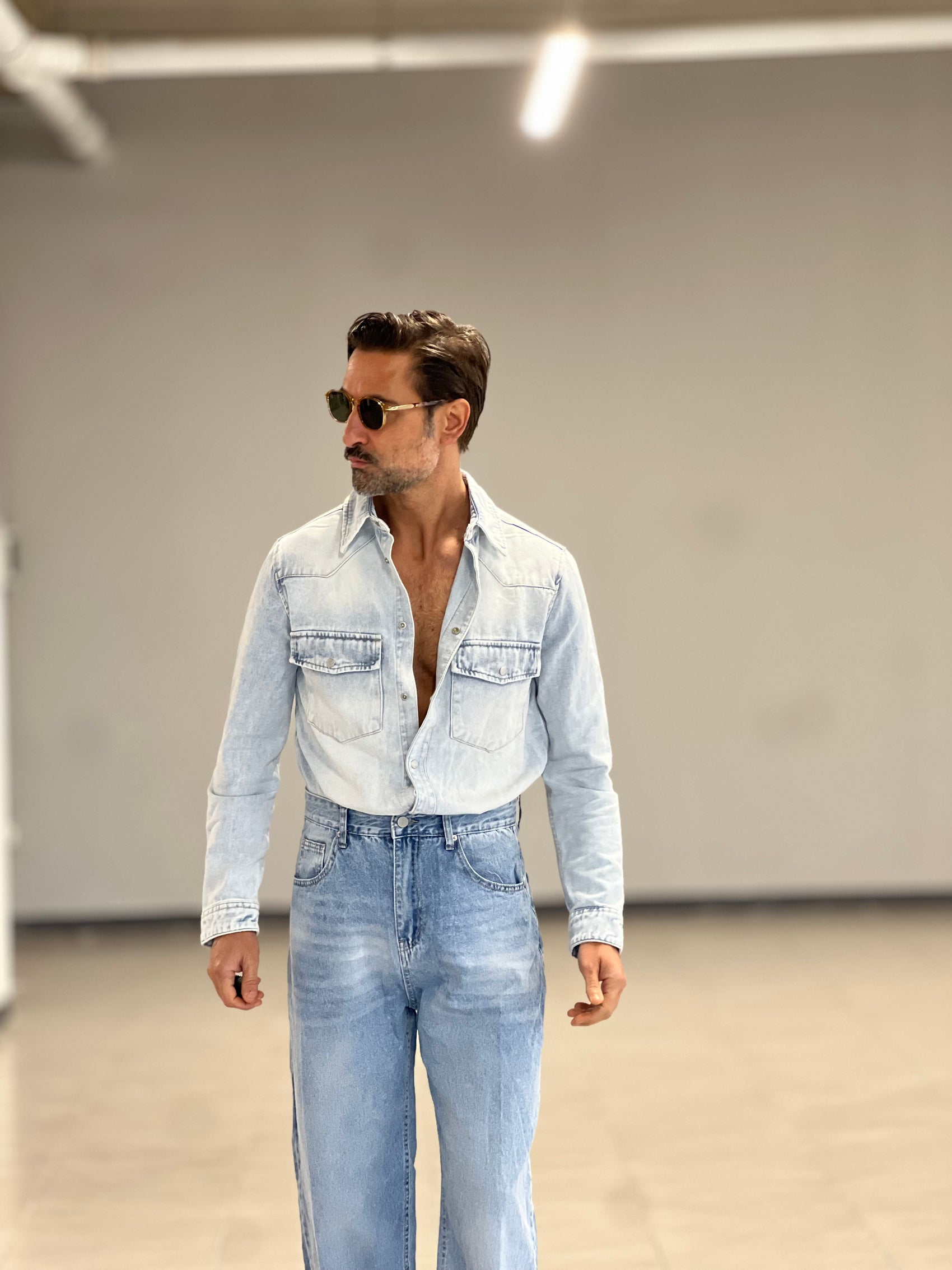 CAMICIA  DENIM LAVAGGIO ZERO DELAVE'