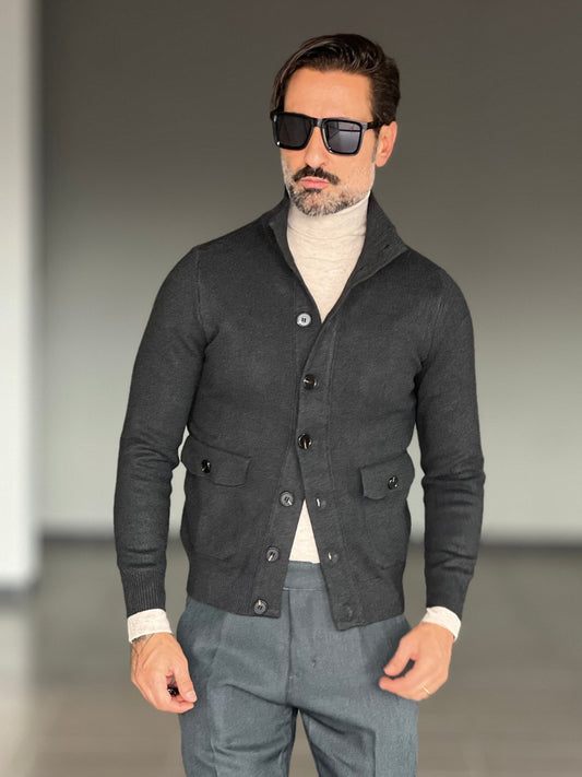 BEIGE COTTON OPEN CARDIGAN