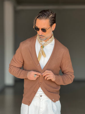 CARDIGAN CACAO DERBY COTONE OVER FIT 0018